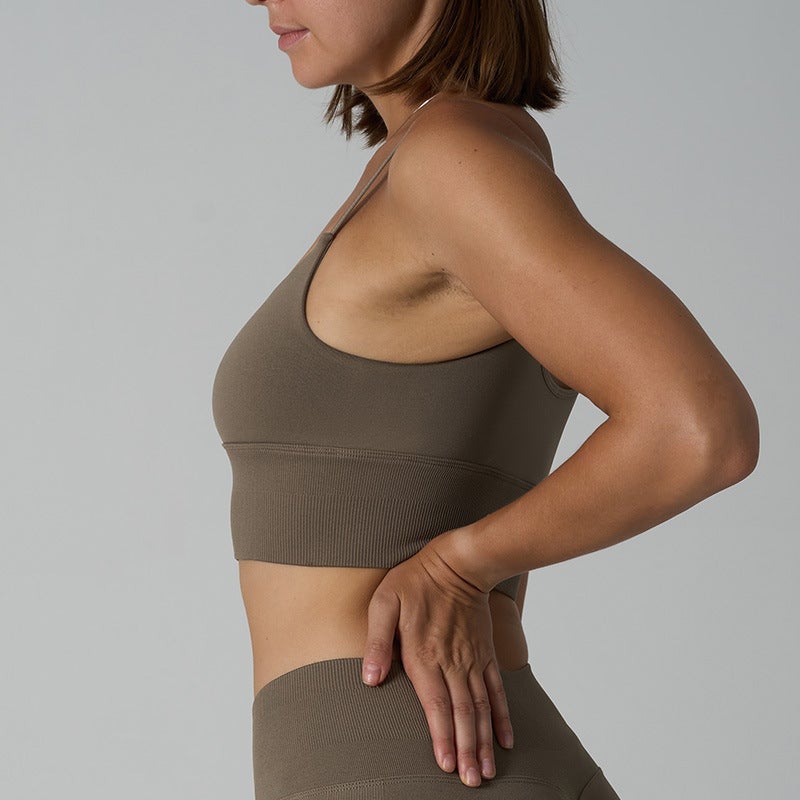 Seamless Bra Fitness Running Shockproof Camisole Yoga Seamless Sports Bra - Image 3